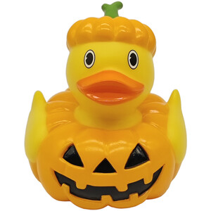 Pumpkin Rubber Duck - Yellow