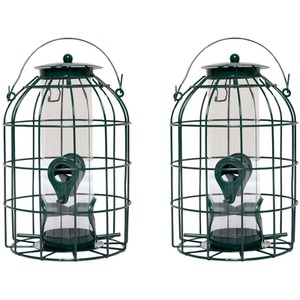 Wild Bird Seed Feeder with Squirrel Guard - Green / 2 by Samuel Alexander