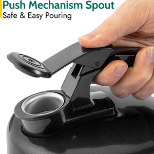 Lightweight Whistling Camping Kettle - Black / 18cm by Trail