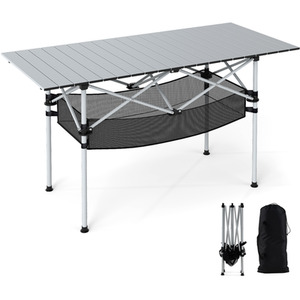 Patio Folding Camping Table by Costway