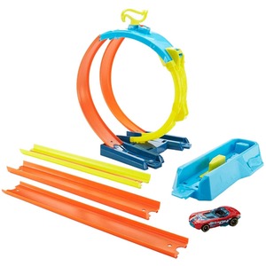 Toy Car Track Set, Track Builder Playset, Split Loop Pack - Multicolour by Hot Wheels