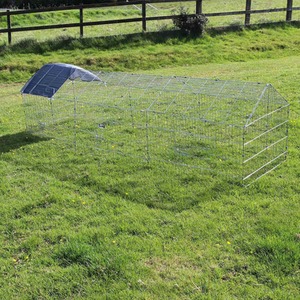 Metal Pet Run with Roof - Silver by Actiaspet