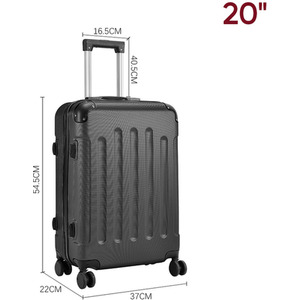 20'' Spinner Hardshell Suitcase with Combination Lock by Livingandhome