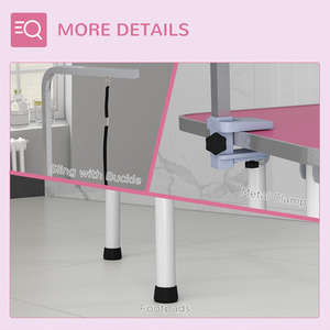 PawHut Dog Grooming Table - Pink by PawHut