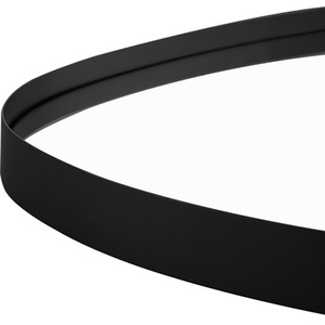 Irregular Oval Iron Frame Explosion-Proof Wall Mirror - Black by Livingandhome