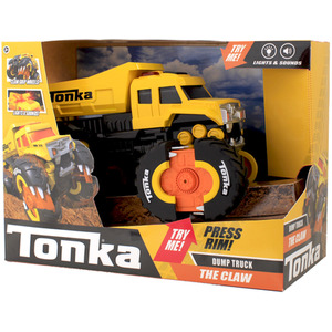 The CLAW Light and Sound Dump Truck - Bright yellow by Tonka