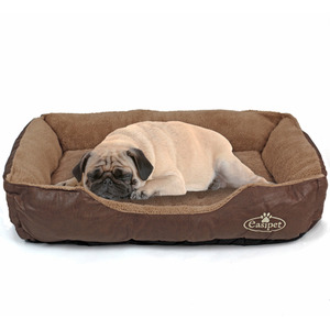 Faux Fur Dog Bed in Brown by Actiaspet