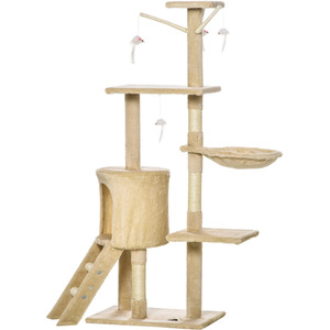 PawHut Cat Tree Activity Centre Condo - Beige by PawHut