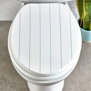 Universal White Groove Toilet Seat - White by Marco Paul
