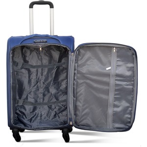 Soft Sided 4 Pieces Expandable 4-Wheel Suitcase - Blue by Syed Jee