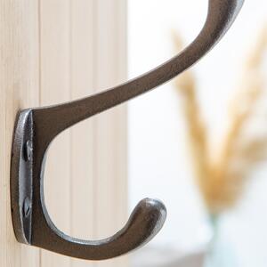40x105mm Hat Coat Hook - Raw by Hammer and Tongs