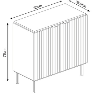 Saxon 2-Door Cabinet - Black