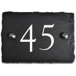 Rustic Slate Number 45 by The house nameplate company