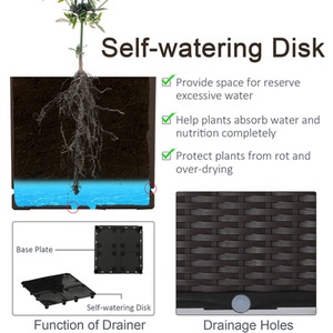 Outsunny 6 Piece Lightweight Raised Flower Bed - Brown by Outsunny