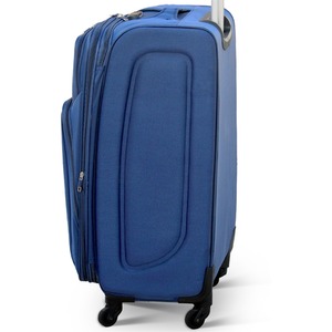 Soft Sided 4 Pieces Expandable 4-Wheel Suitcase - Blue by Syed Jee