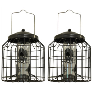 Heavy Duty Squirrel Proof Hanging Bird Seed Feeder - Grey by Selections
