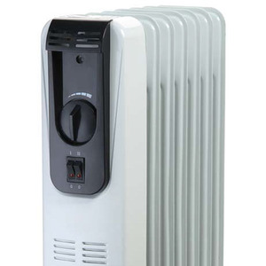 1.5kw 7 Fin Oil Radiator Heater with Adjustable Thermostat - White by Samuel Alexander