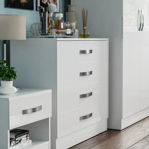 Hulio Trio Bedroom Set - White / MDF / 47cm by Vida Designs