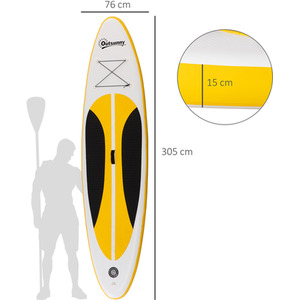 Outsunny 10ft Inflatable Board - Yellow by Outsunny