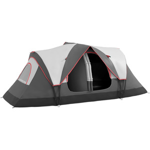 Outsunny Camping Tent with 2 Bedroom and Waterproof Rainfly by Outsunny