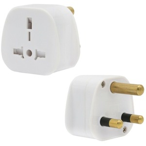 Travel Adaptor Earthed for UK to South Africa Adapter - White by ShaniTech