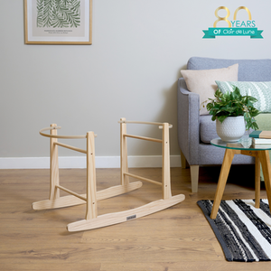 Rocking Moses Basket Stand - Natural by Clair de Lune