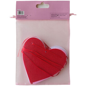 Felt Heart Banner - Pink by Art Studio