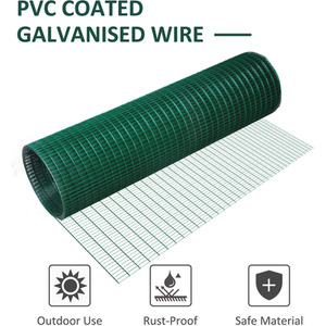 PawHut PVC Coated Steel Mesh Fencing - Green by PawHut