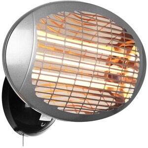 2kW Wall Mounted Infrared Electric Patio Heater with 3 Settings - Silver by Primrose
