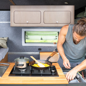 Overhead Camper Van Cabinets - Natural / Plain / 100 x 35 x 35 cm by Monster Shop