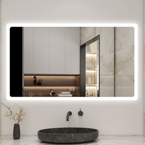 LED Bathroom Mirrors with Socket Bluetooth Dimmable 3 Colours by AicaBathroom