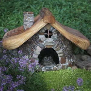 Frog Reptile House Shelter - Grey,Brown by Garden Mile