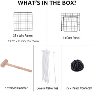 Metal Wire Pet Playpen - Black by PawHut