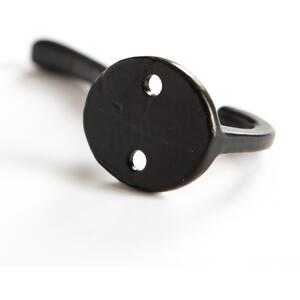 25x80mm Hat Coat Hook - Black by Hammer and Tongs