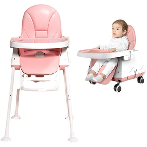 Adjustable 3-In-1 Baby Highchair - Pink