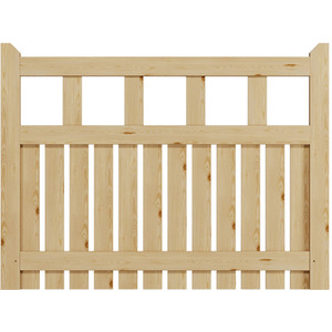 Spruce Wood Garden Fence Gate with Raised Sides by Livingandhome