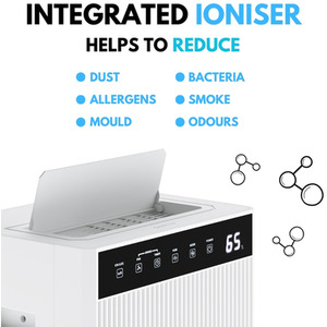 Ometa 12L Dehumidifier with Ioniser - White / 32.1cm by GRS