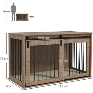 PawHut Dog Crate Furniture with Removable Cushion by PawHut