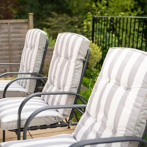 Reclining Garden Leisure And Dining Furniture Set - Grey by Hectare