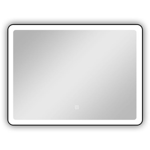 Bathroom Mirror with LED Lights, Black Frame, Rectangle by AicaBathroom