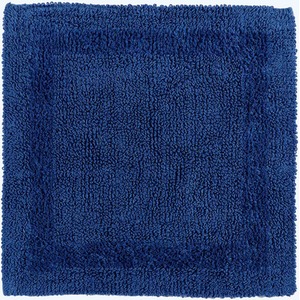 Luxury Reversible Cotton Shower Mat - Navy Blue by Homescapes