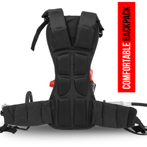 BU-KO 52cc Backpack Petrol Strimmer Garden Tool String Trimmer - Red