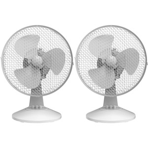 Igenix 9 Inch Desk Fan Pack of 2 - White by Igenix