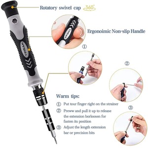 Magnetic Precision Screwdriver Set - Black