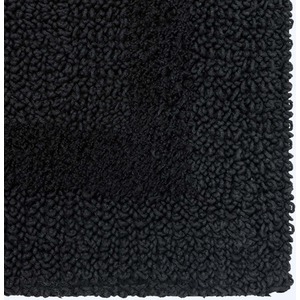 Luxury Reversible Cotton Bath Mat - Black by Homescapes