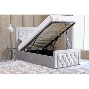 Mia Ottoman Bed - Grey / Single