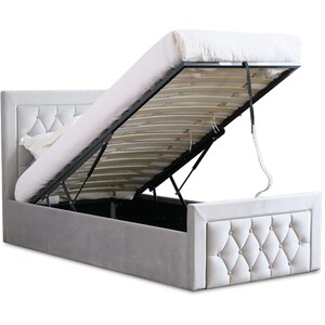 Mia Ottoman Bed - Grey / Single
