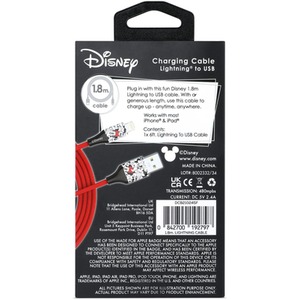 Disney Minnie Mouse USB to Lightning Charging Cable - Red by Disney