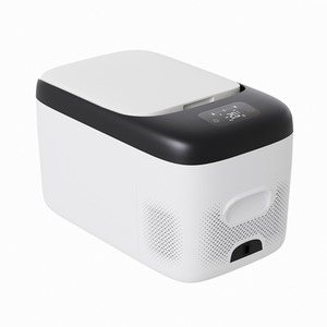 Compressor Car Refrigerator with Display - White & Black / 33.2cm by Livingandhome