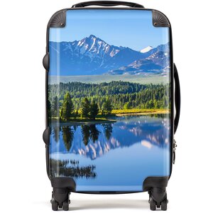 Summer Mountain Lake Suitcase - Blue / 52l by Warren Reed - Designer